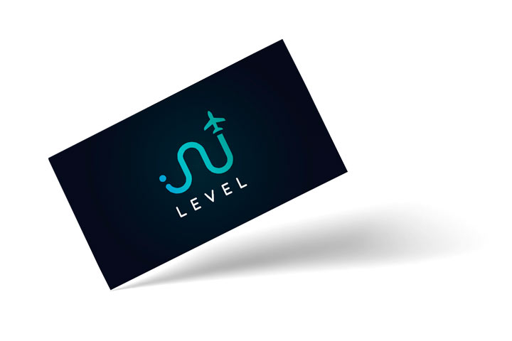 Business card with a logo design
