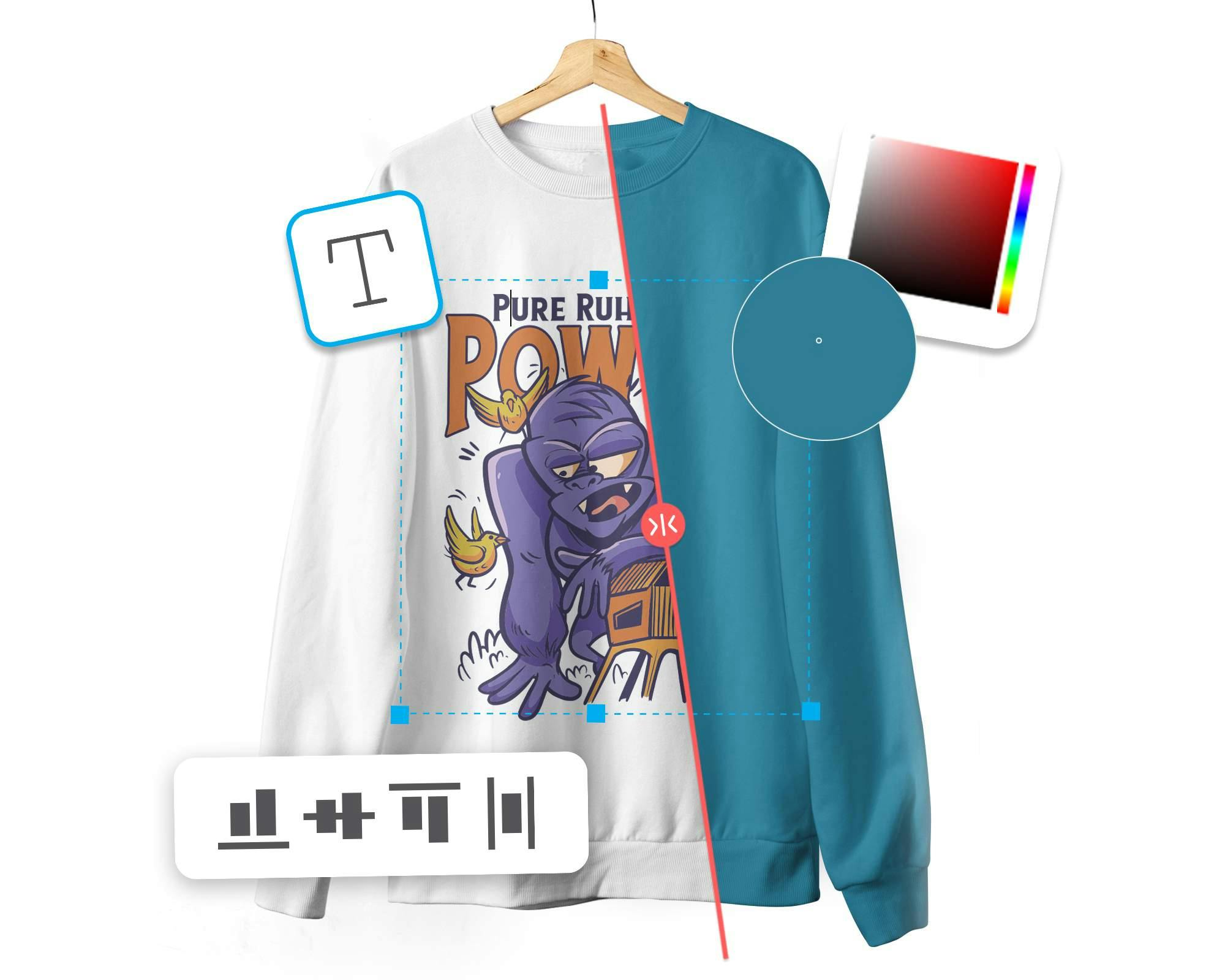 hoodie with t-shirt maker tools
