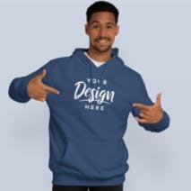 Latin american man with hoodie mockup