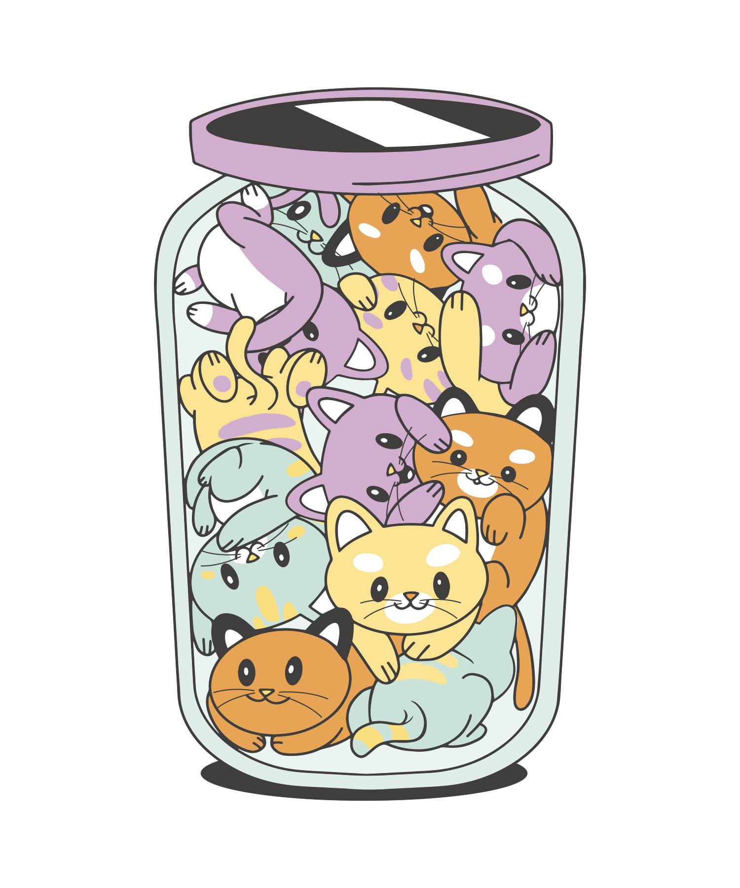 cat in jar
