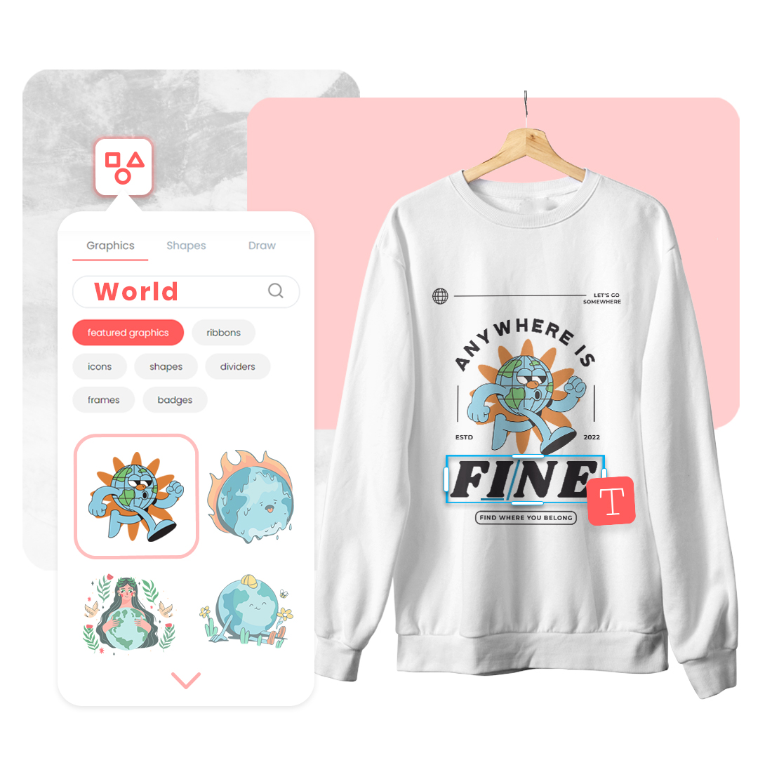 T shirt store design maker