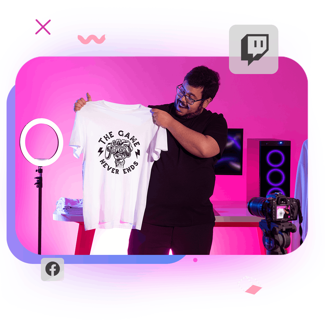 creator with merch