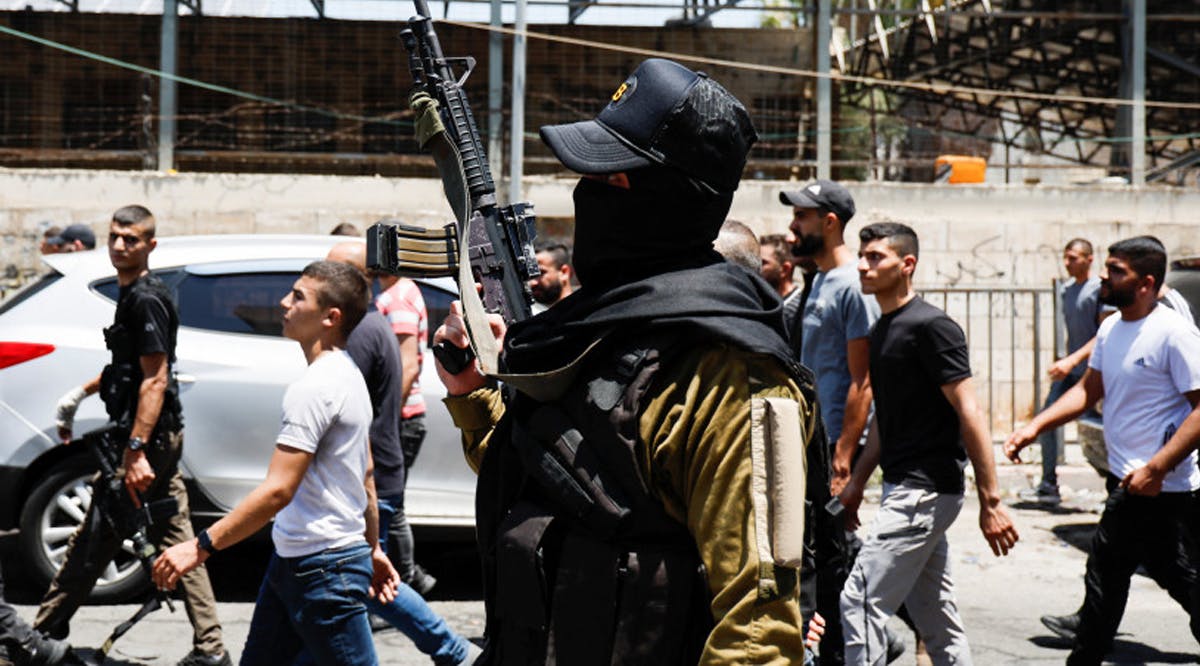 Palestinians hold funeral for those killed during an Israeli military operation, in Jenin