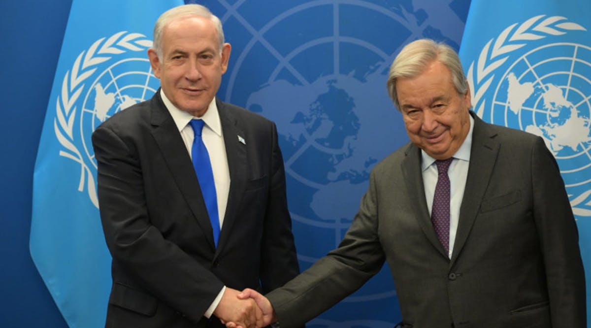 Benjamin Netanyahu and António Guterres