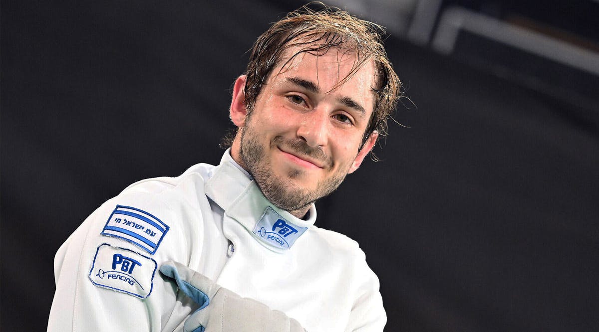 Israeli fencer Yuval Freilich at the Qatar Grand Prix, January 31, 2024 (FIE (Fédération Internationale d'Escrime) on X, used in accordance with Clause 27a of the Copyright Law)