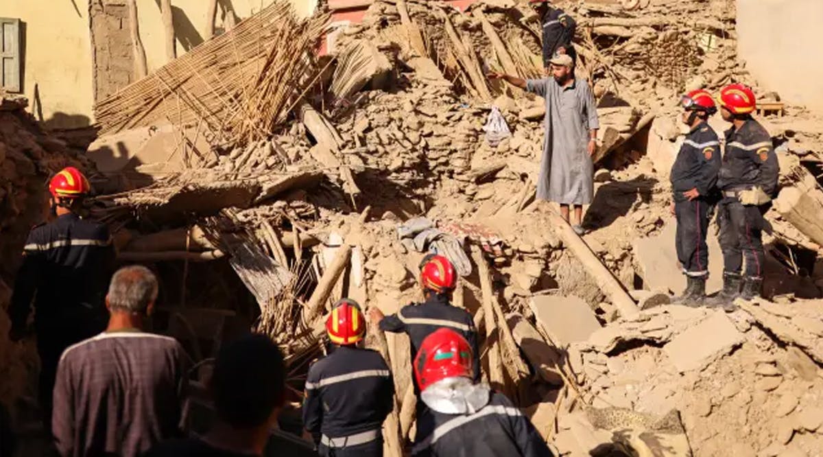The aftermath of a deadly earthquake, in Amizmiz, Morocco
