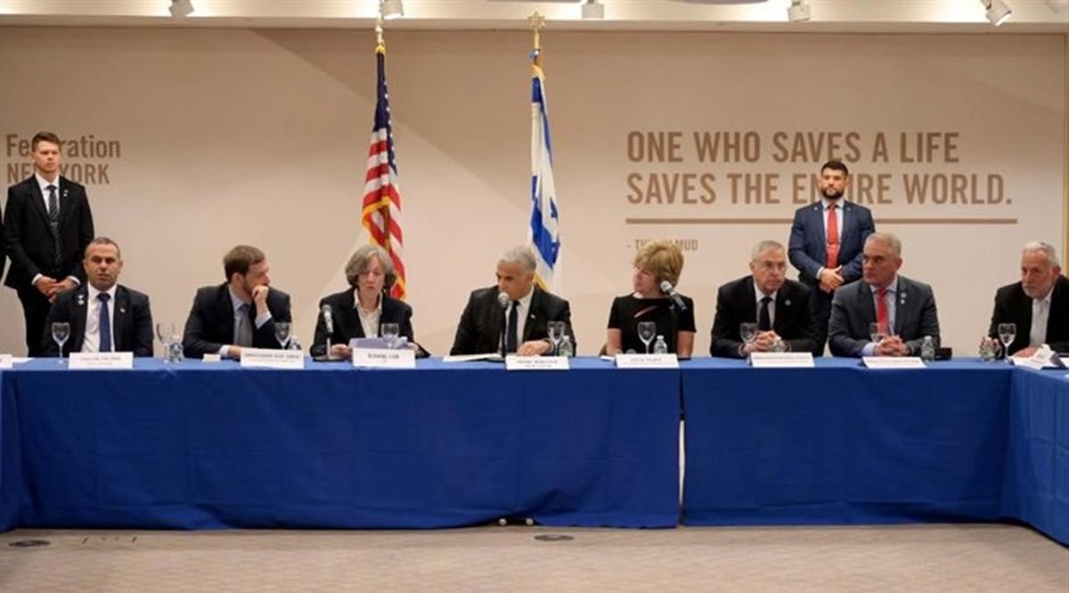 PM Lapid meets with US Jewish leaders