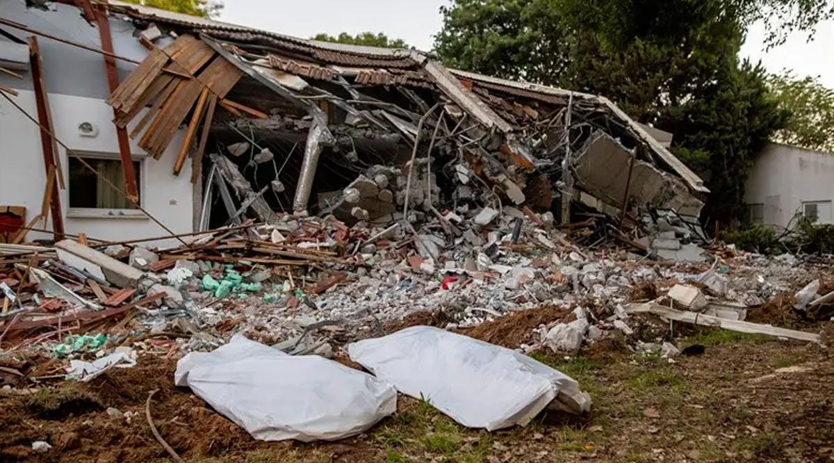 Kibbutz Be'eri after the massacre