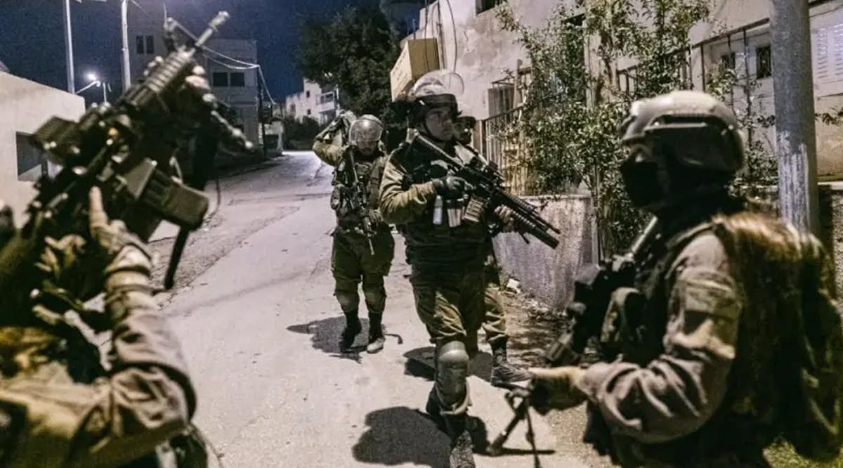 IDF soldiers operate in the West Bank during the ongoing Operation Break the Wave