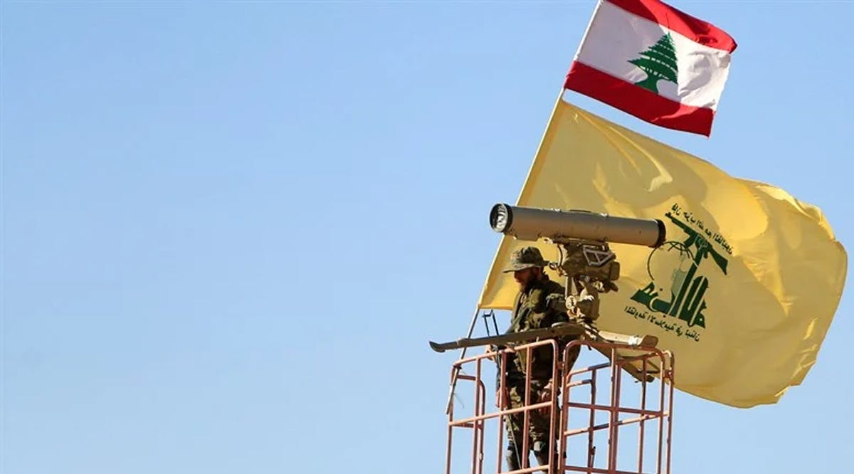 Hezbollah terrorist on watchtower