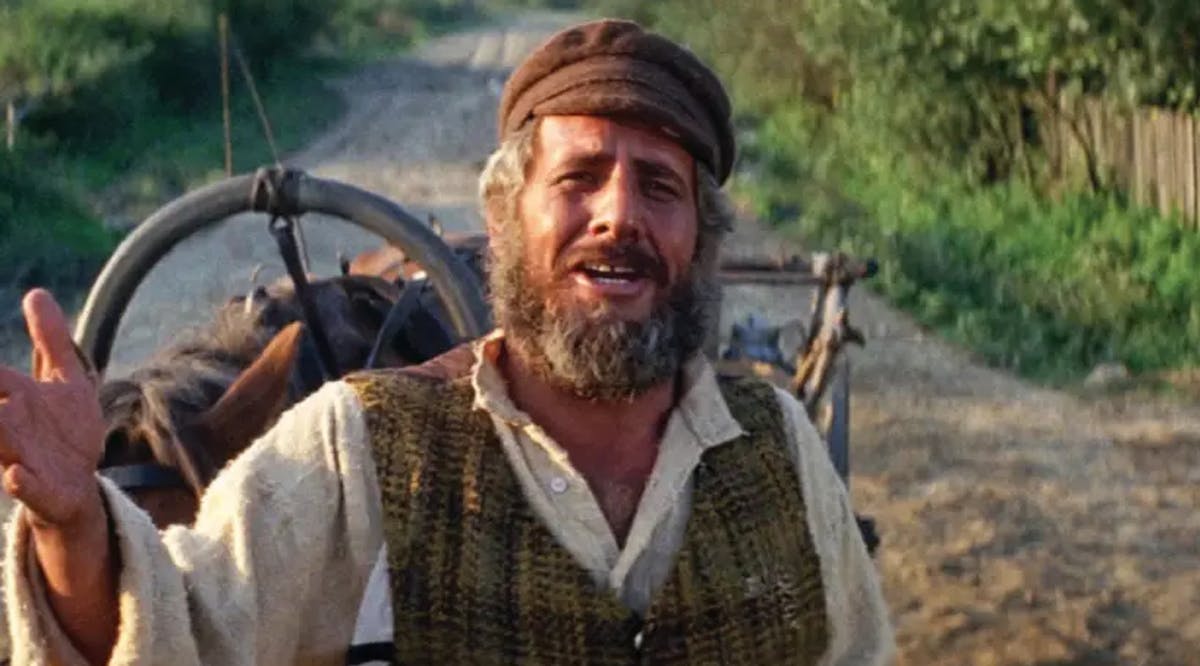 ‘Tevye the Dairyman’ played by Chaim Topol in the popular 1971 film, ‘Fiddler on the Roof’