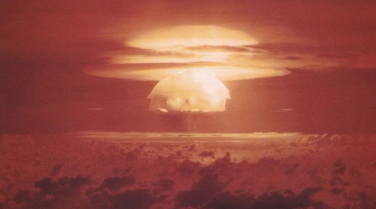 A US nuclear bomb test at the Marshall Islands