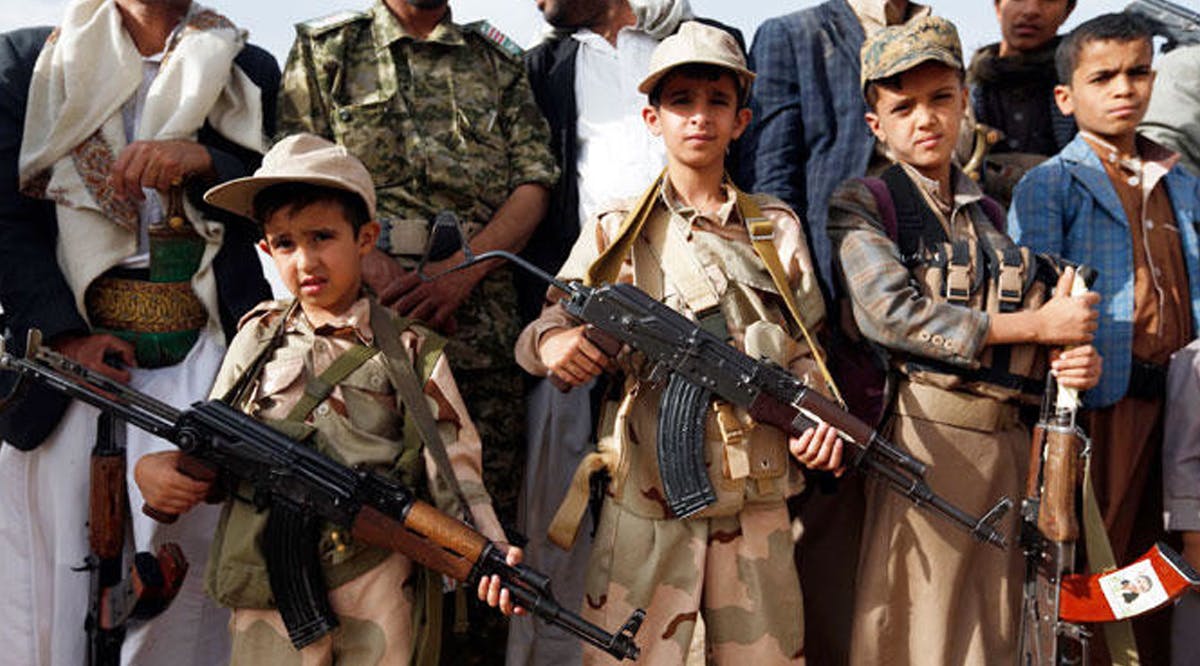 Children recruited by Yemen’s Houthi