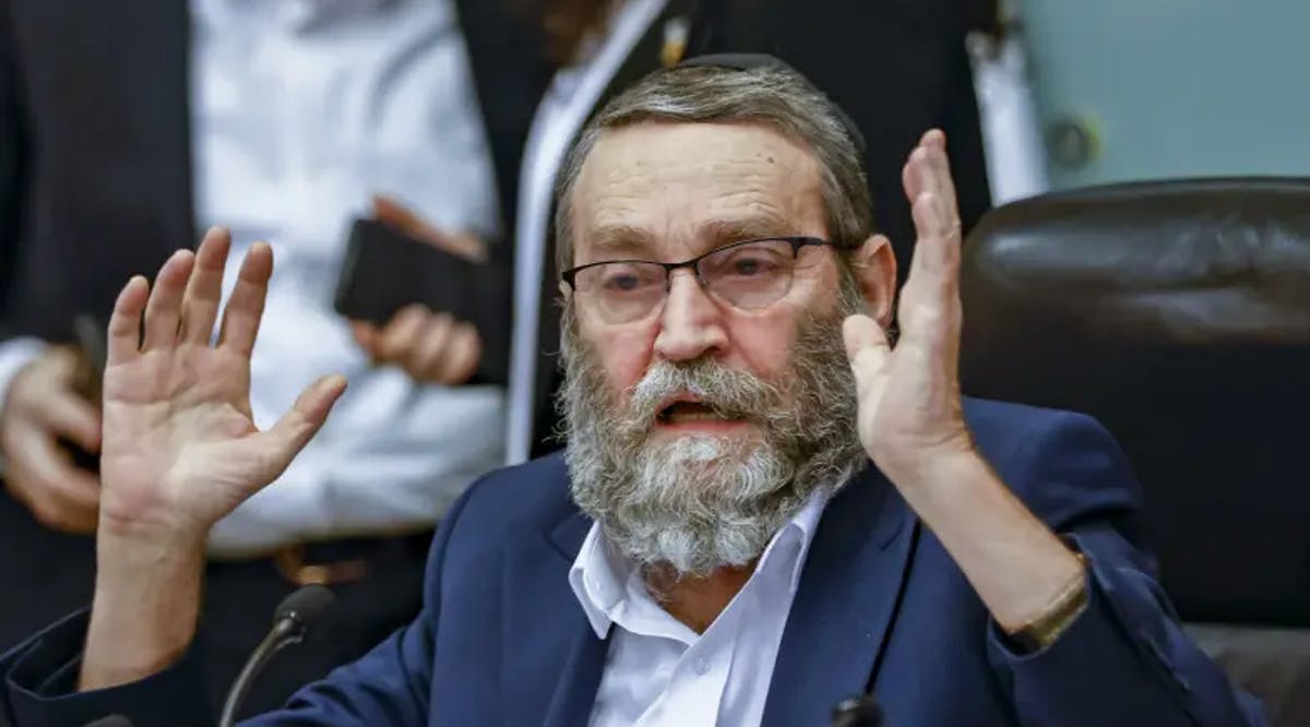 Head of the Finance committee MK Moshe Gafni leads a Finance committee meeting at the Knesset