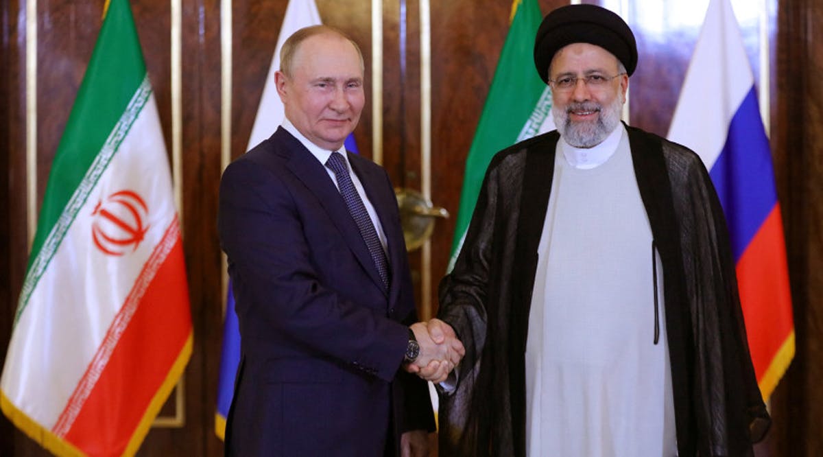Iranian President Ebrahim Raisi meets with Russian President Vladimir Putin