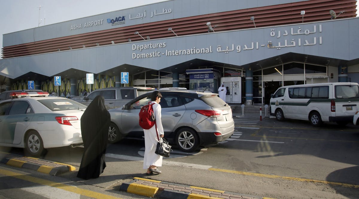 Departure terminal of Abha airport, in southwestern Saudi Arabia