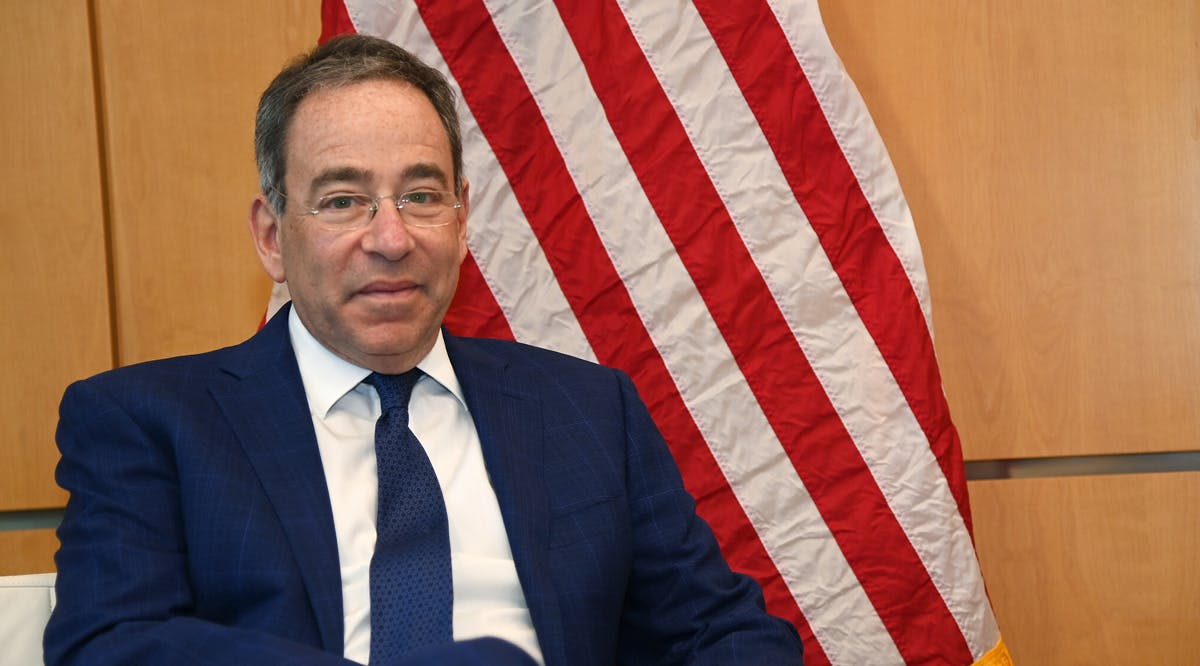 US Ambassador Tom Nides is interviewed by The Times of Israel at the US Embassy in Jerusalem