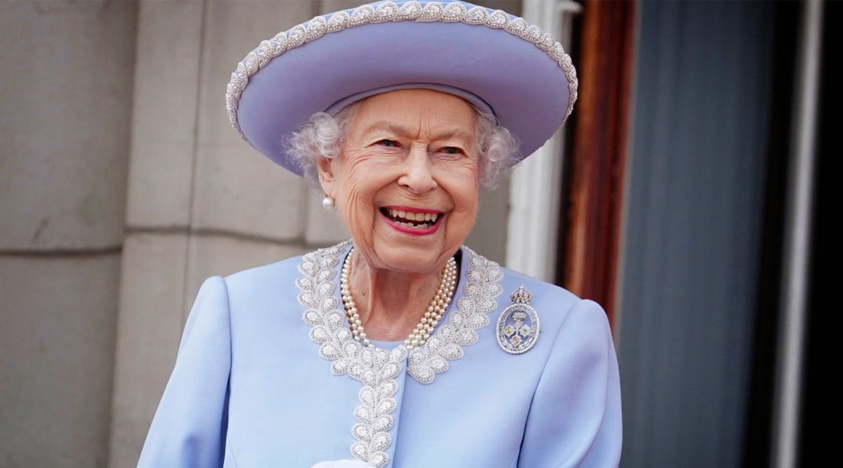 Queen Elizabeth II from the balcony of Buckingham Palace