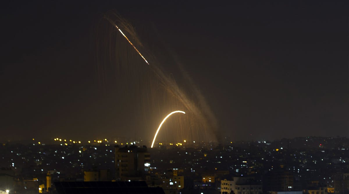 Barry Segal - Rockets are launched from the Gaza Strip towards Israel
