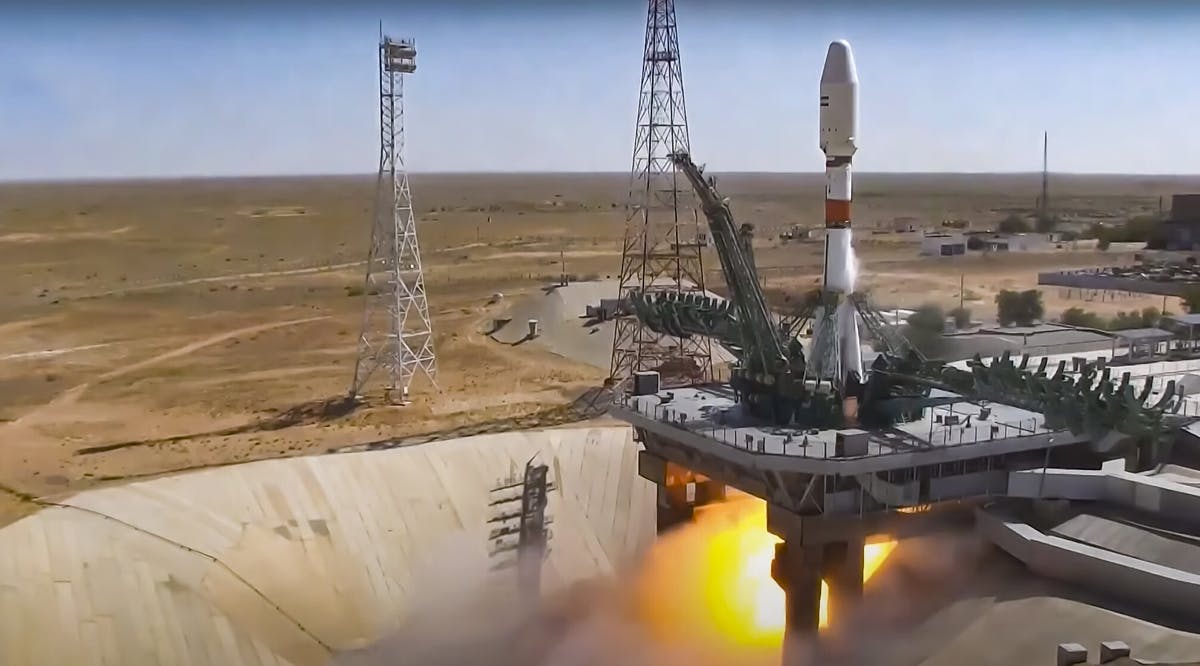 Russian Soyuz rocket lifts off to carry Iranian Khayyam satellite into orbit