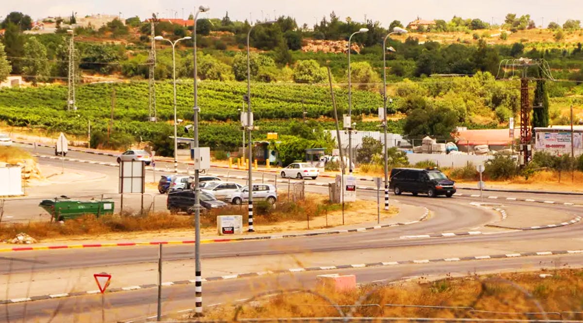 General view of the Gush Etzion Junction in the West Bank
