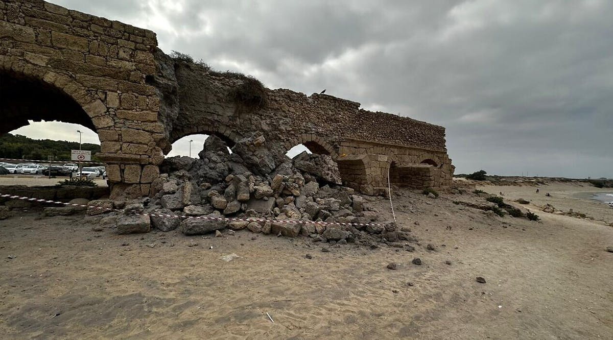 Caesarea's ancient Roman aqueduct