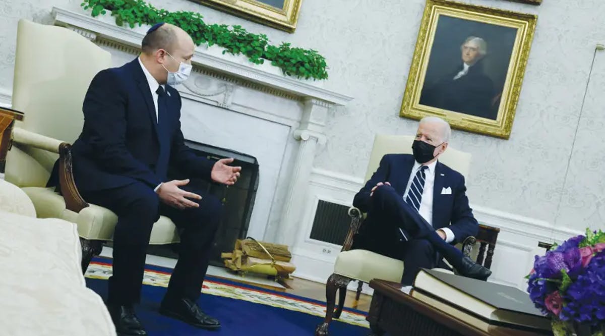 Prime Minister Naftali Bennett meets with US President Joe Biden