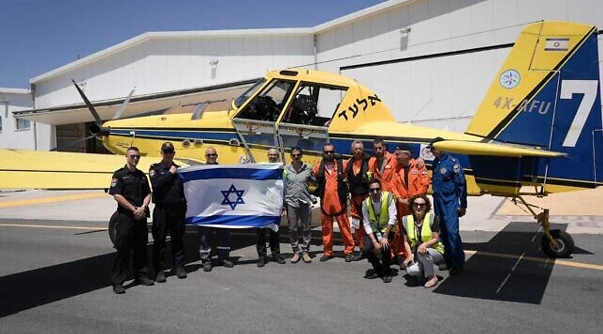 An Israeli firefighting delegation lands in Cyprus