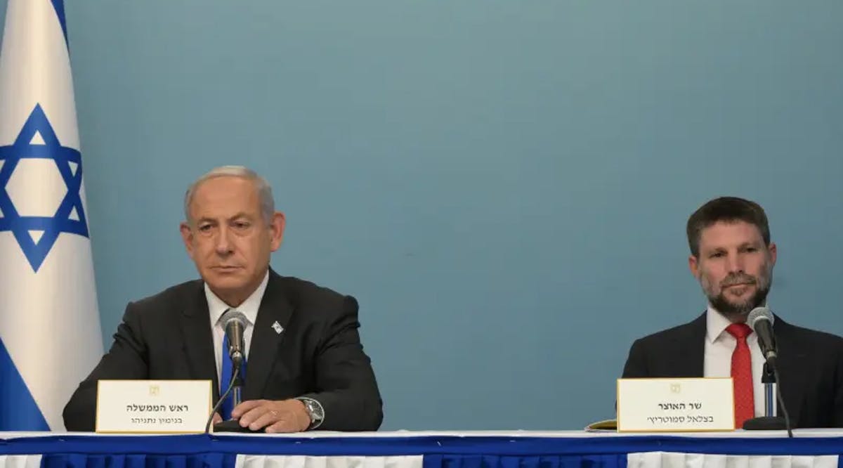 Prime Minister Benjamin Netanyahu and FInance Minister Bezalel Smotrich
