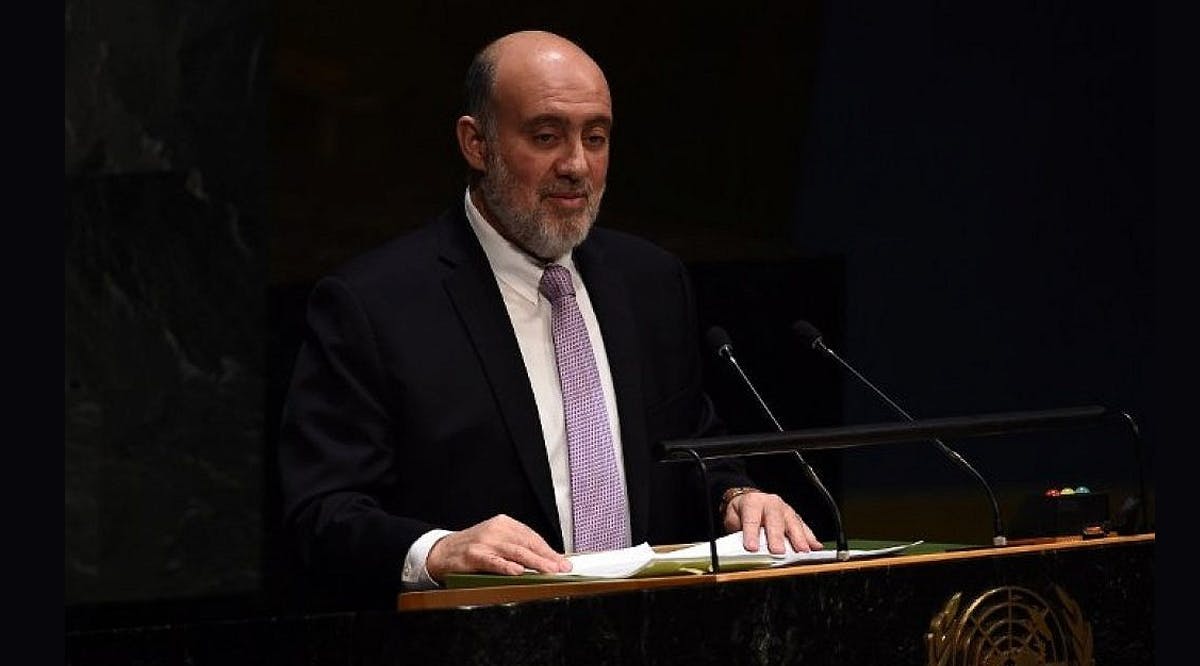 Israeli Ambassador to the United Nations Ron Prosor speaks at the UN headquarters in New York