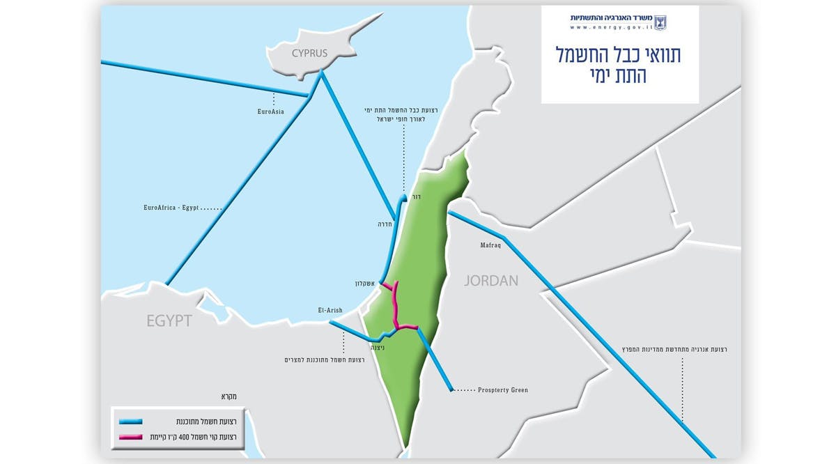 Israel plans to build a subsea electricity cable that can be connected to power grids in Europe and Gulf states