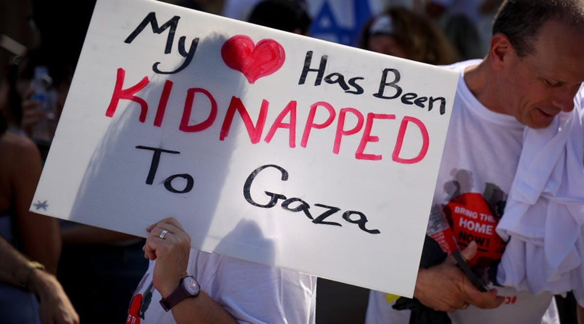 Kfar Aza residents and People call on the release of Israelis held hostage by Hamas terrorists in Gaza