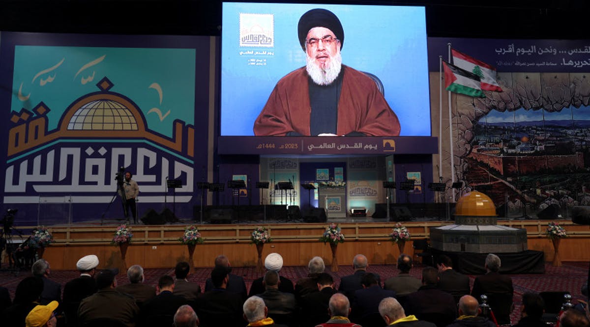 Lebanon's Hezbollah leader Sayyed Hassan Nasrallah