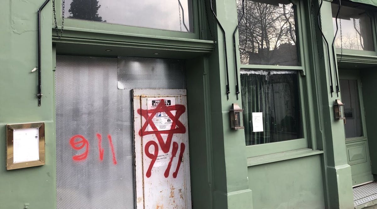 Anti-Semitic graffiti sprayed across London shopfronts and synagogue