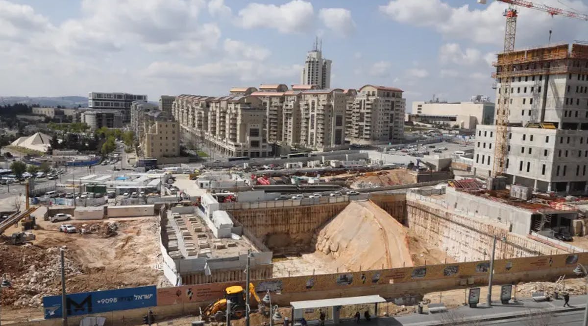 Construction at the entrance of Jerusalem