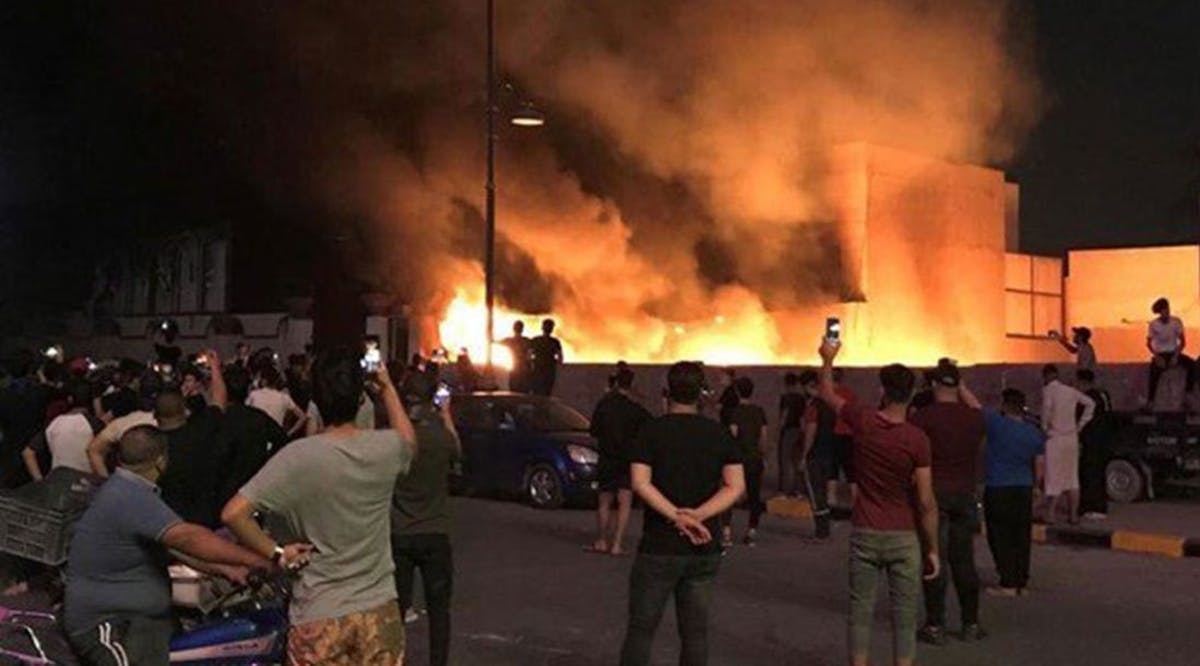 Protesters Set Fire To Swedish Embassy In Baghdad, Iraqi Capita