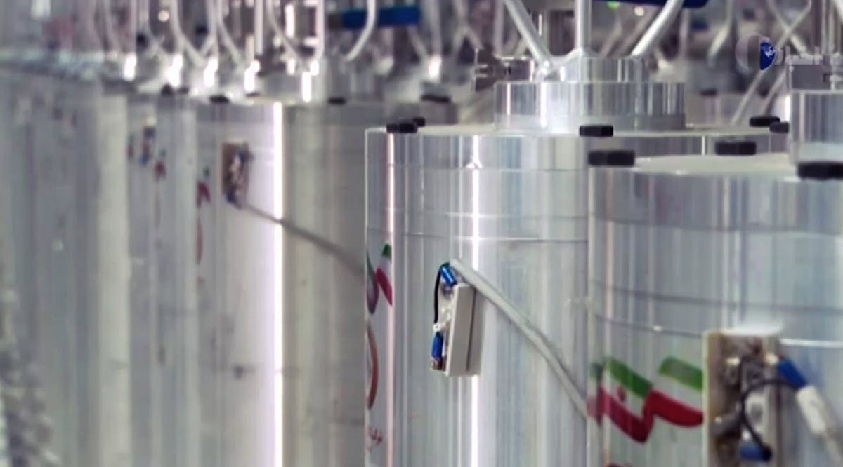 Centrifuge machines at the Natanz Uranium Enrichment Facility