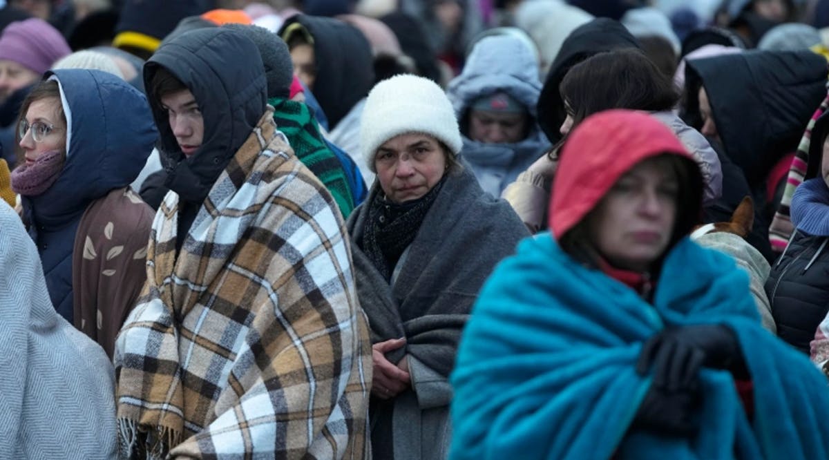 Refugees fleeing from Ukraine