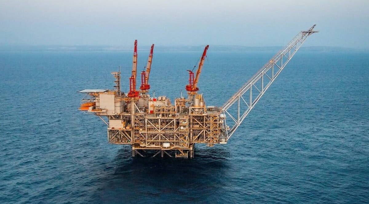 The Leviathan natural gas platform off the shore of Israel