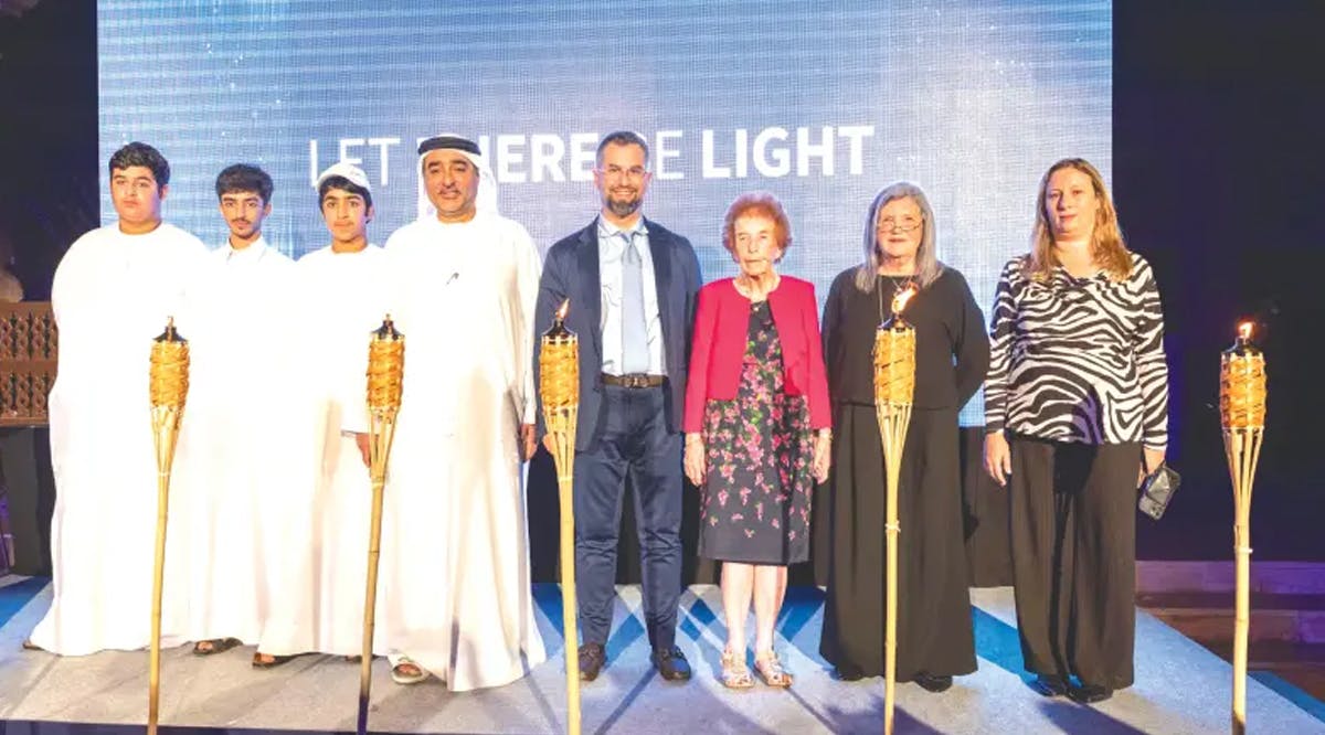 TORCH-LIGHTING CEREMONY in Dubai in memory of those who perished in the Holocaust