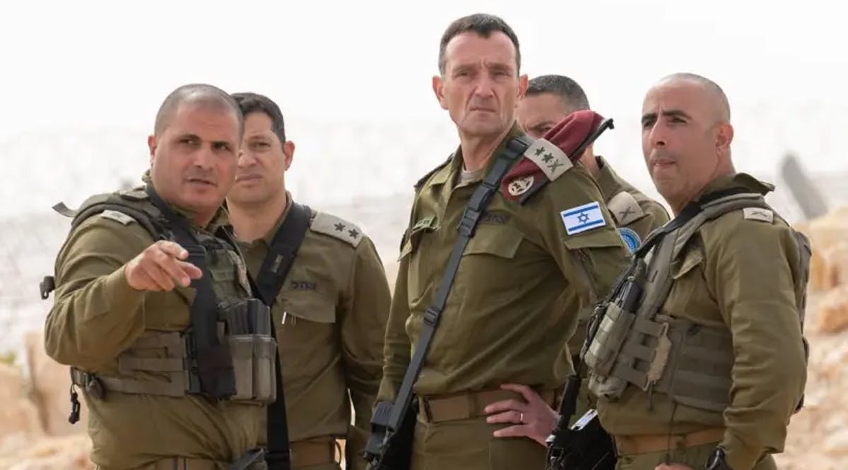 IDF Chief of Staff Herzi Halevi at the Egyptian border