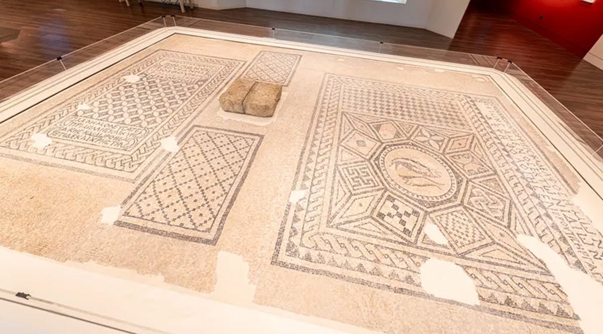 The Megiddo Mosaic is one of the earliest pieces of physical evidence showing Christian practices. (Museum of the Bible)