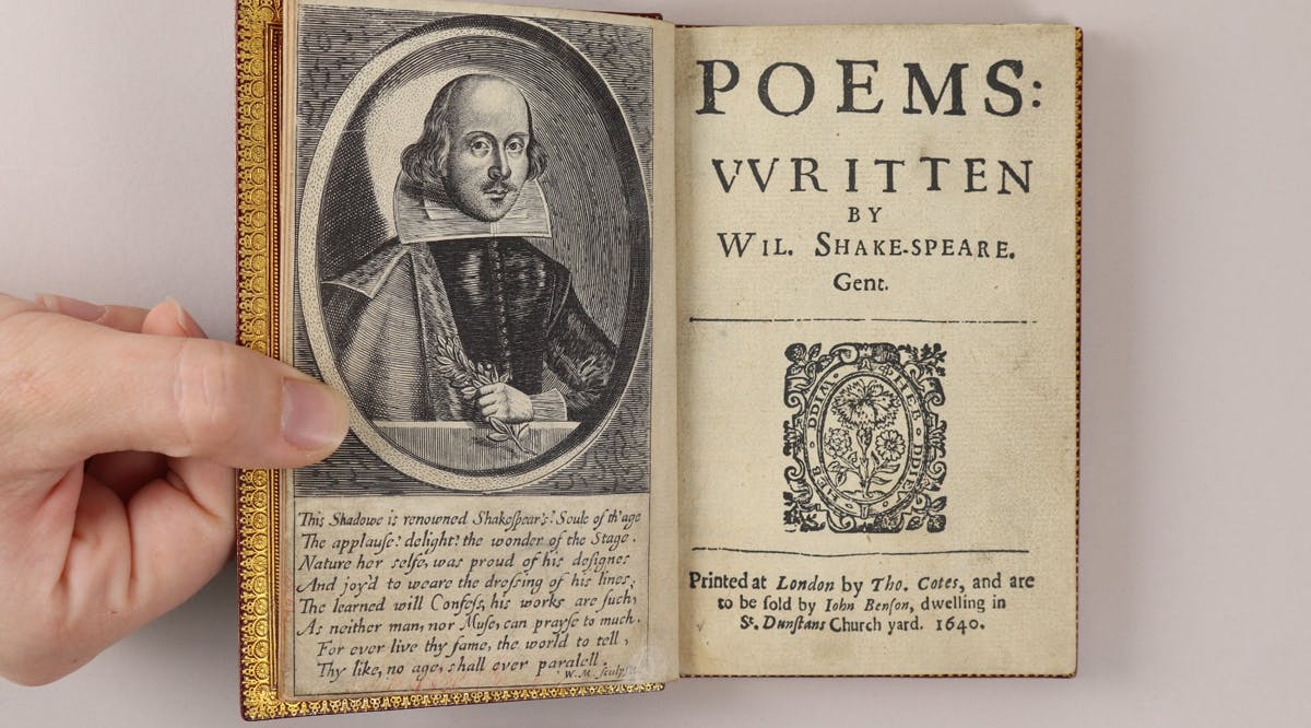 First edition of Shakespeare's poems, published 1640