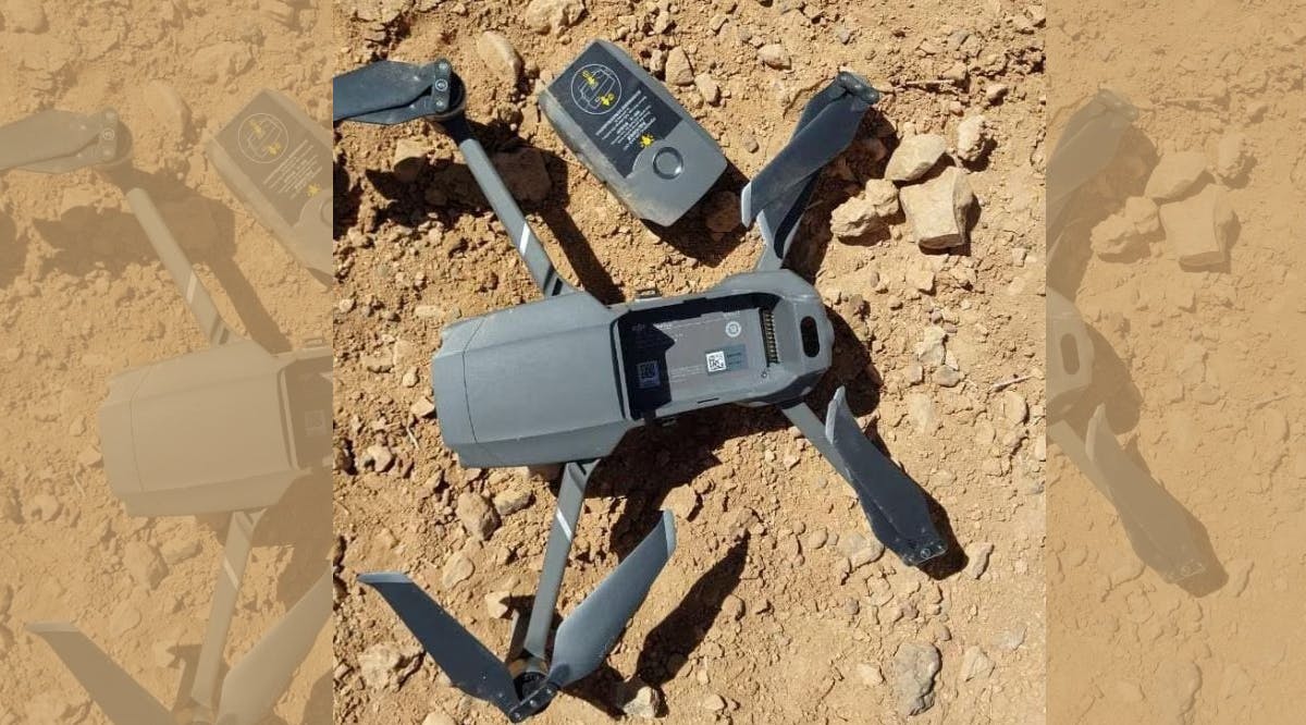 A drone that was flying into Jordanian territory from neighboring Syria