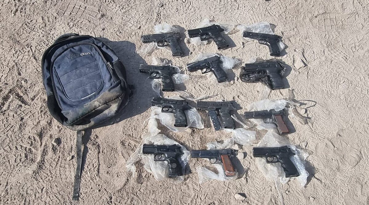 Weapons seized by security forces near Neve Ur in northern Israel