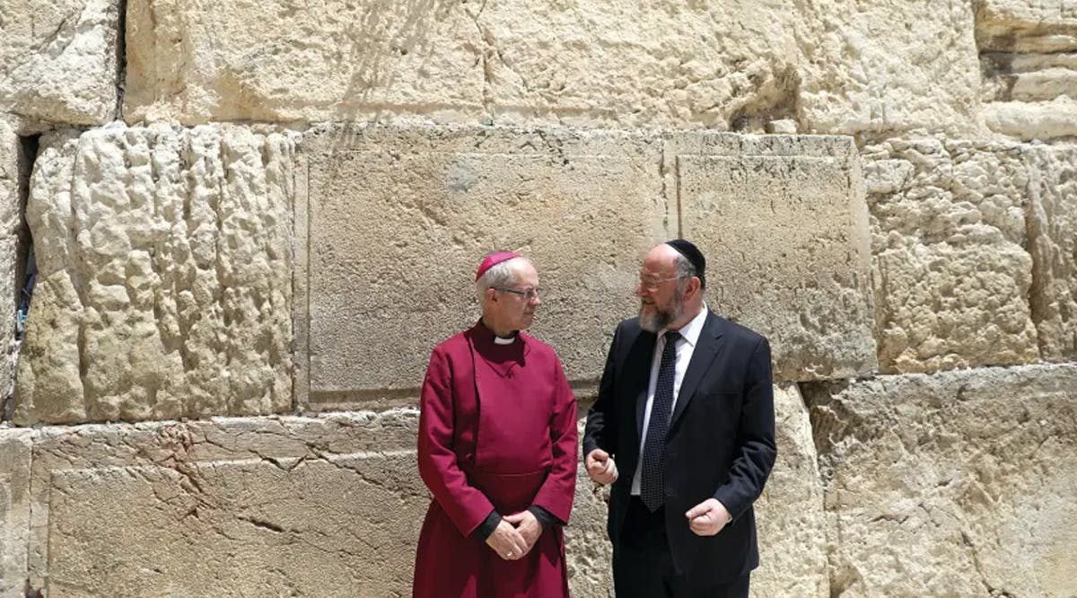 Archbishop of Canterbury Justin Welby and Britain’s Chief Rabbi Ephraim Mirvis