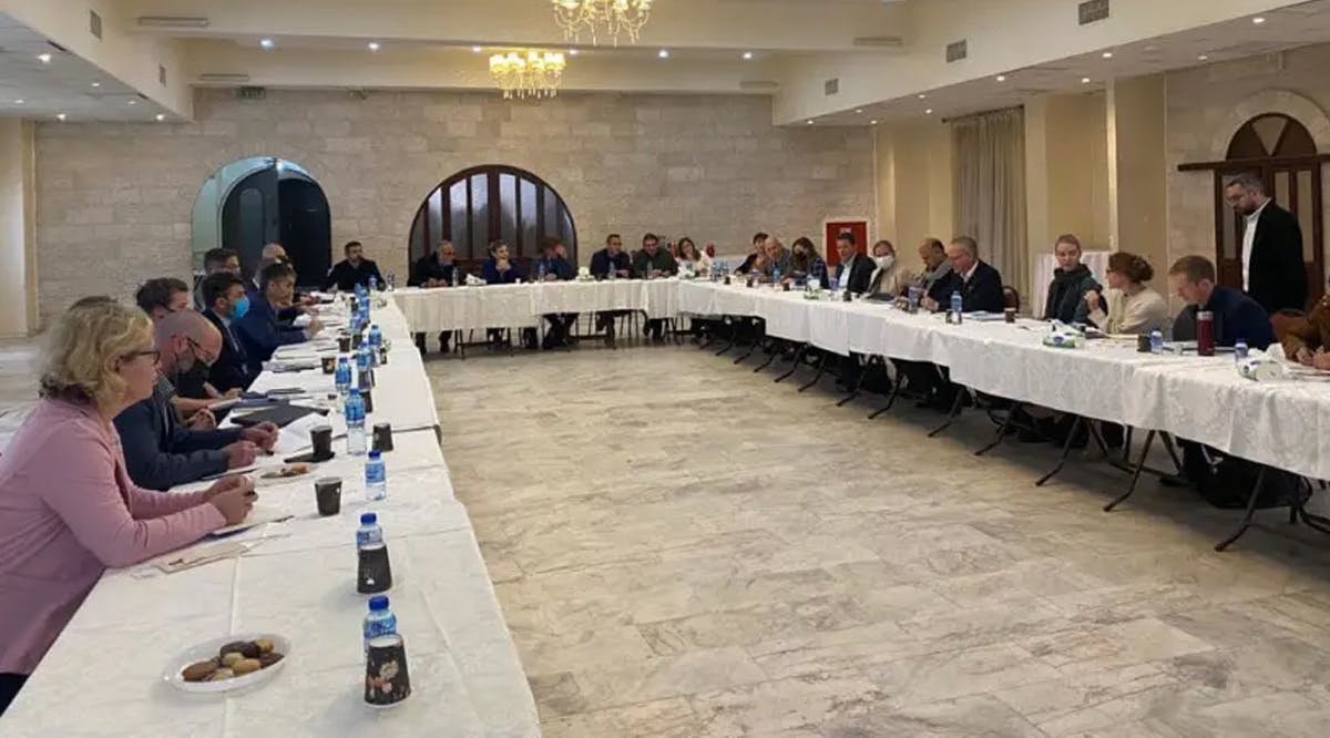 The EU representative and representatives from EU nations met with members of the 6 Palestinian NGOs that Israel labeled terrorist organizations