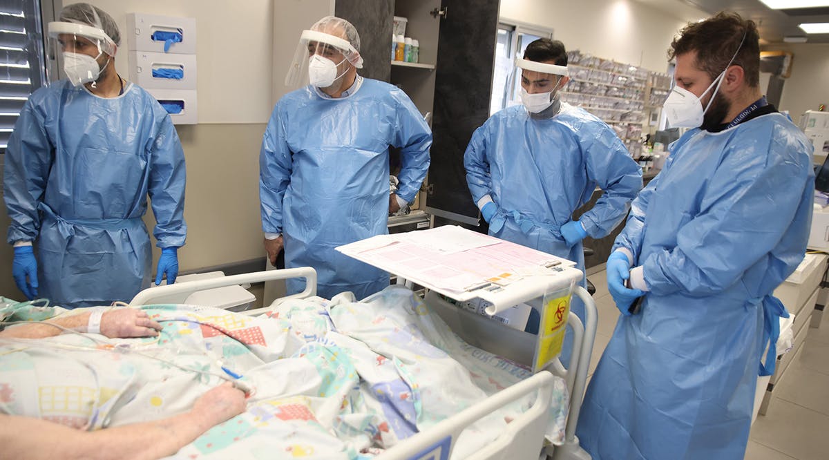 The coronavirus ward of Ziv Medical Center in Safed