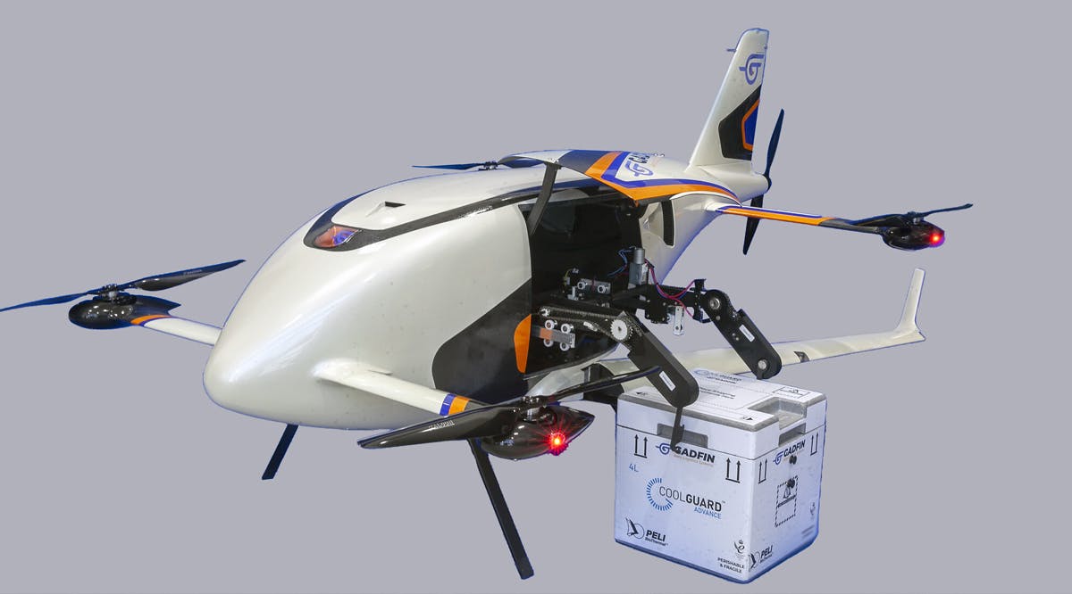 Gadfin's Spirit One aerial drone to deliver medical supplies to Israeli hospitals around the country