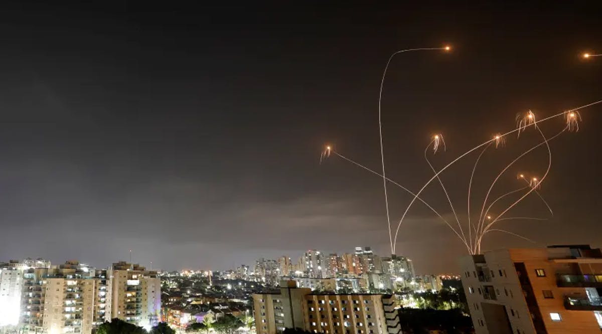 Rockets launched from the Gaza Strip towards Israel